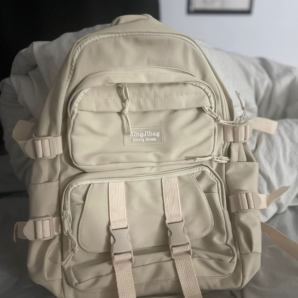 Beige Backpack